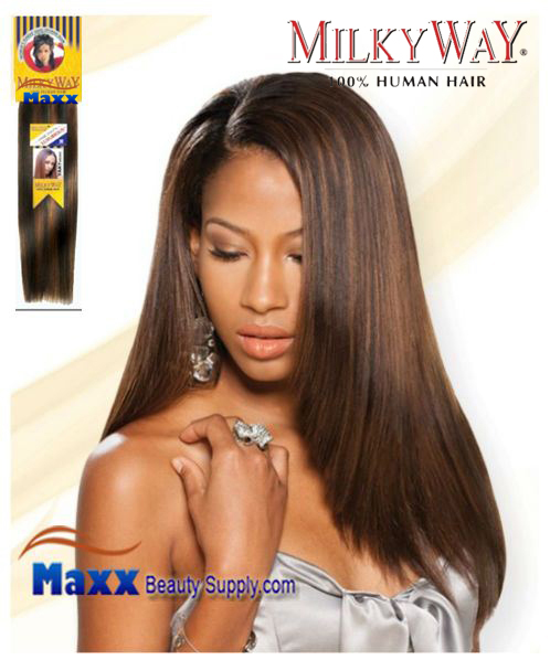 MilkyWay Human Hair Weave - Yaky Weave 14"